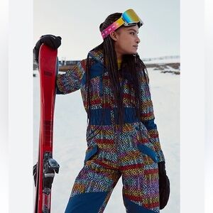 Free People Multicolor Ski & Snow Jacket